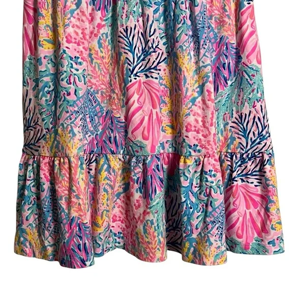 Lilly Pulitzer Ravi Romper Splashdance Flutter Sleeves Back Keyhole Skort — M - Picture 6 of 11